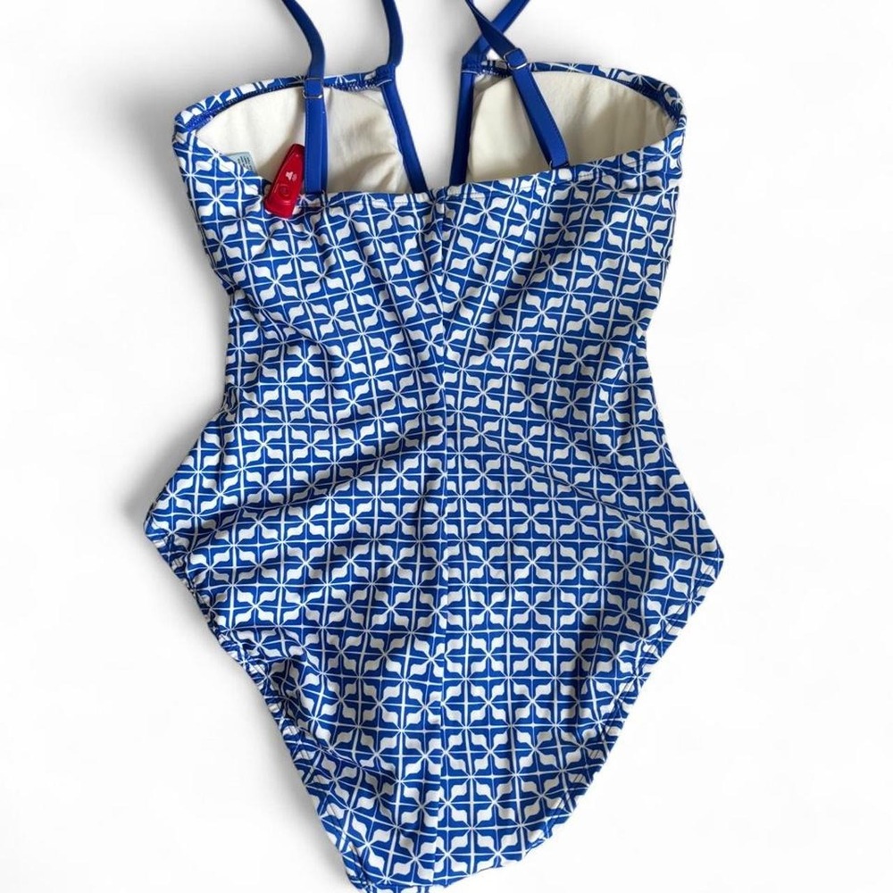 NWT SHADE & SHORE WOMEN'S HIGH LEG BALCONETTE UNDERWIRE ONE PIECE SWIMSUIT SZ S - Picture 2 of 6